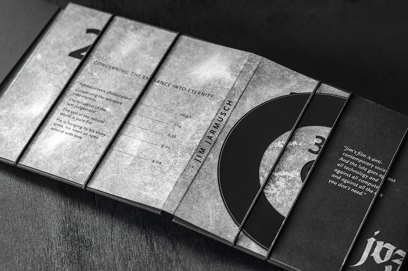Jozef Van Wissem Jim Jarmusch box set cd black silver strings music album Packaging unique design