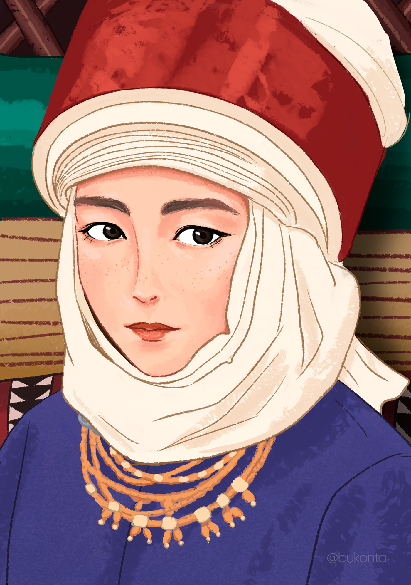 ILLUSTRATION  kyrgyz actress portrait history culture identity