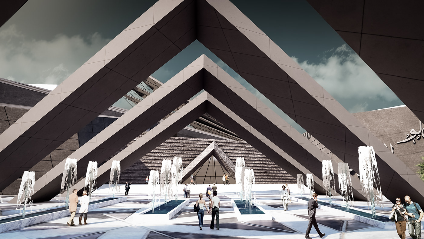 architecture museum Exhibition  design deconstruction 3D interior design  3ds max lumion vray
