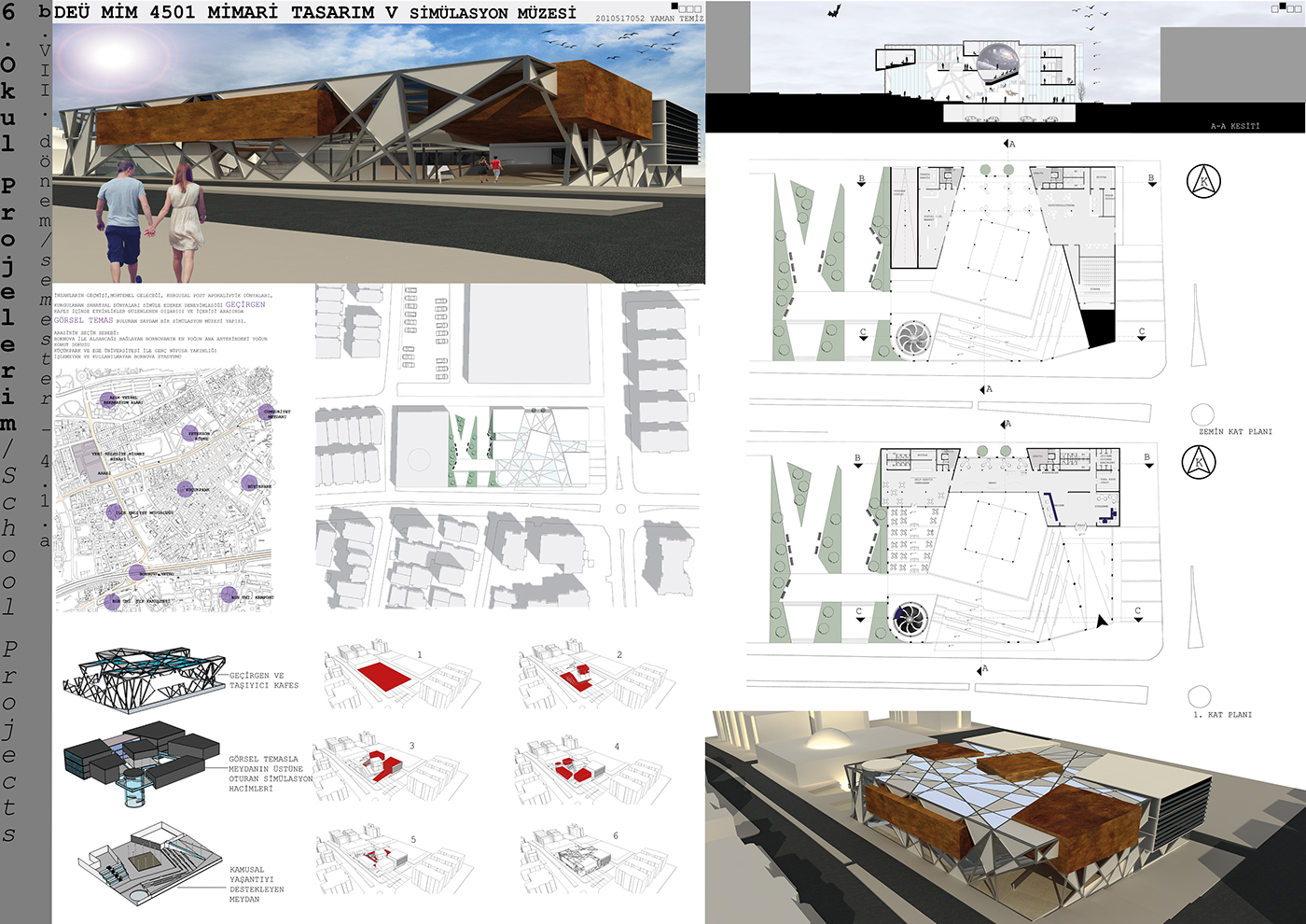 architectural projects architectural design interior design  revit Yaman Temiz portföy