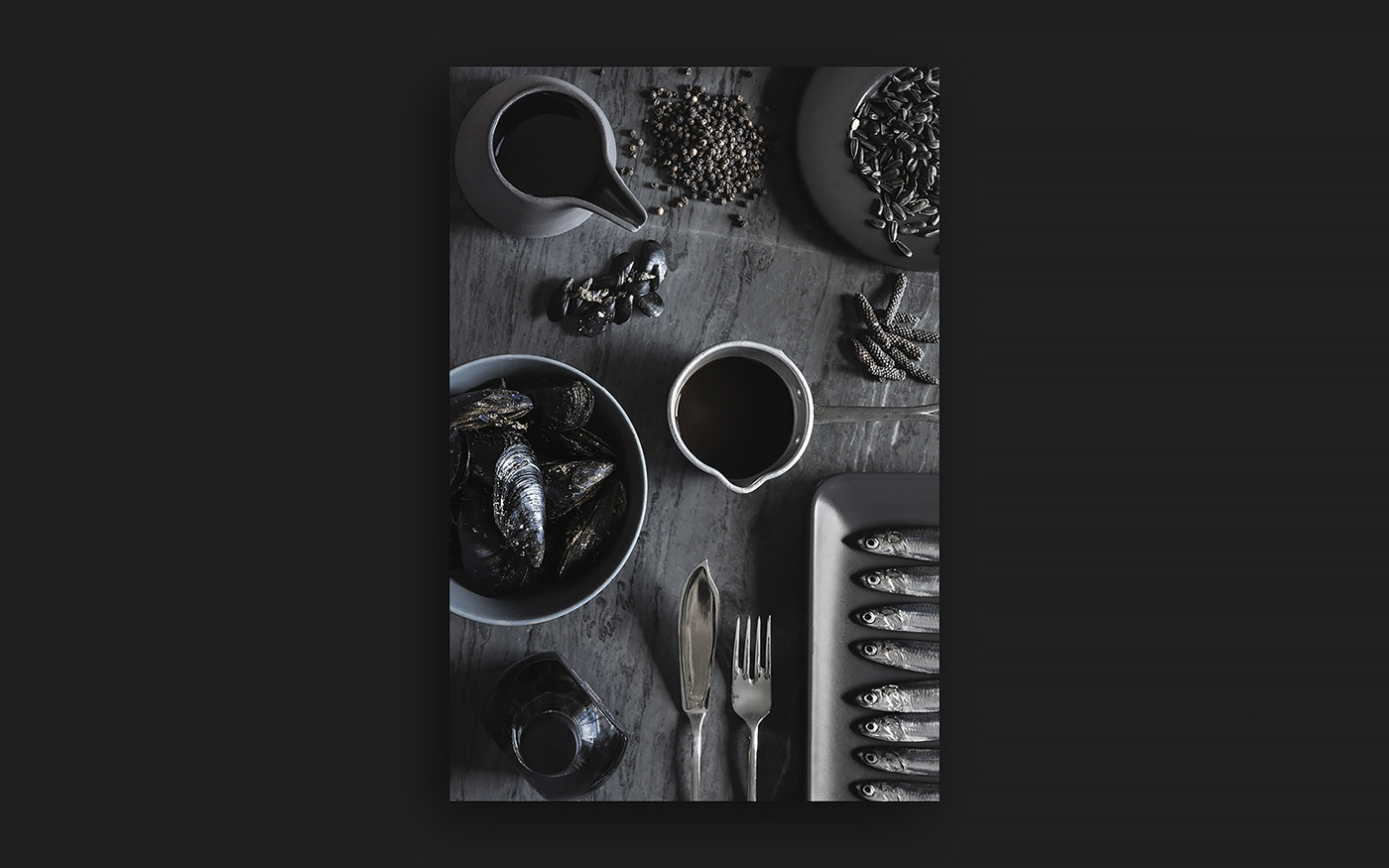 color Food  monochrome pantone still life colorful fish Pasta vegetables food photography