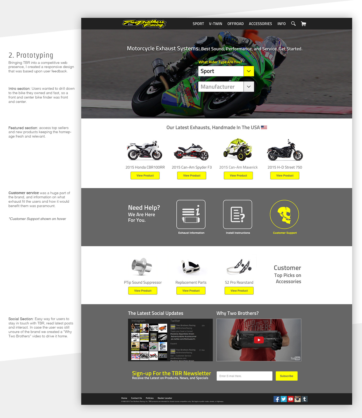 two brothers racing Responsive Web user interface user experience