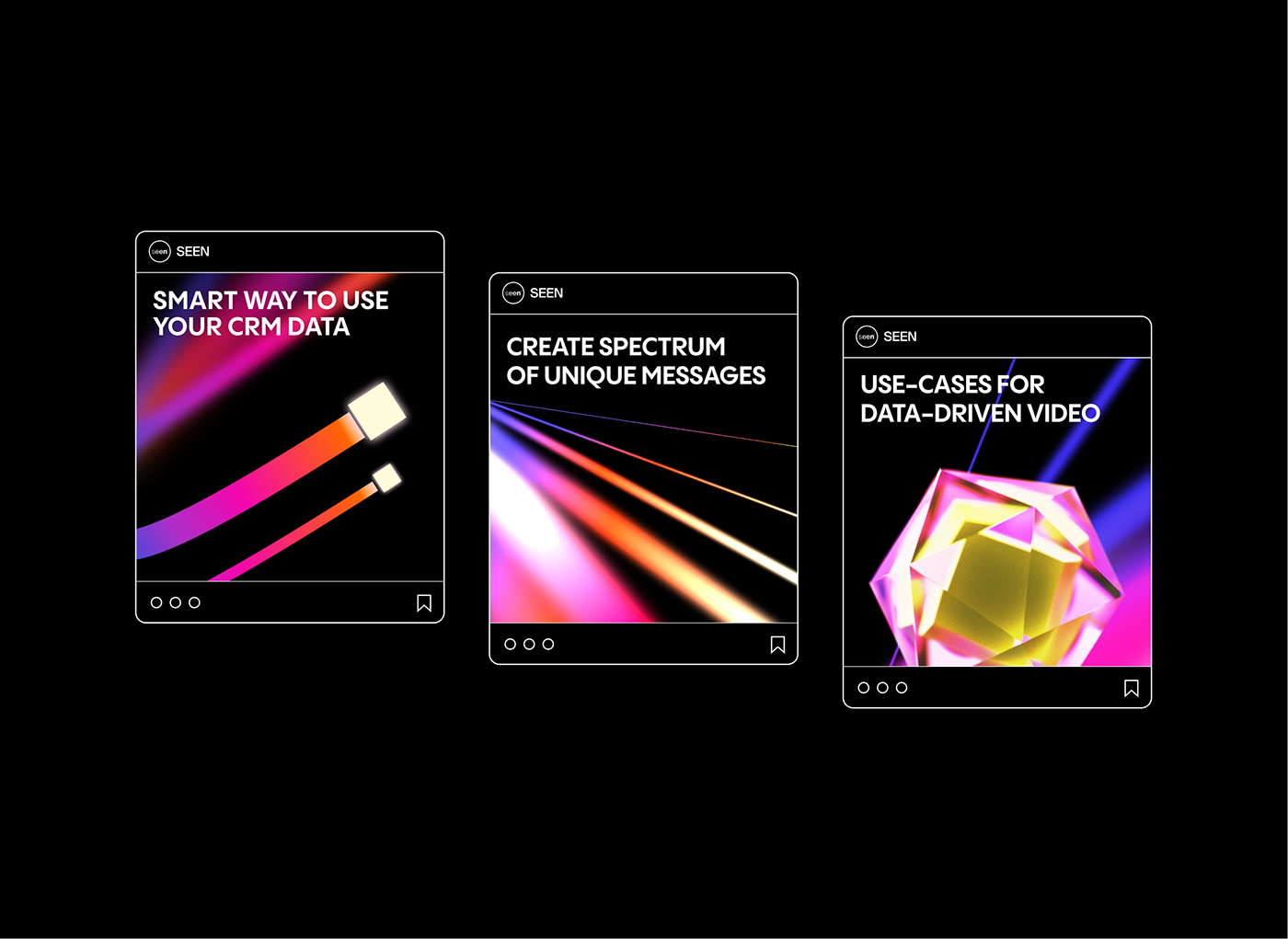 3D brand identity bright colorful data visualization diamond  UI visual vivid Website