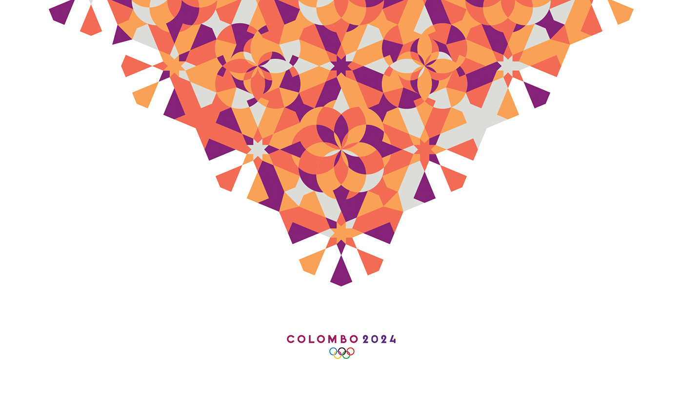 olympic branding  sports wayfinding identity graphic design Sri lanka Colombo 2024 Preshky