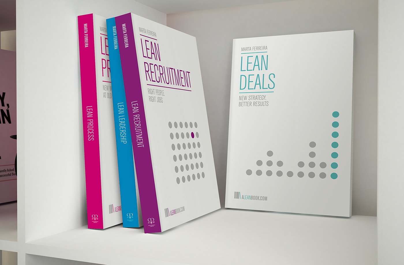 Slim  management simplicity books covers Goma Lean Minimalism geometric