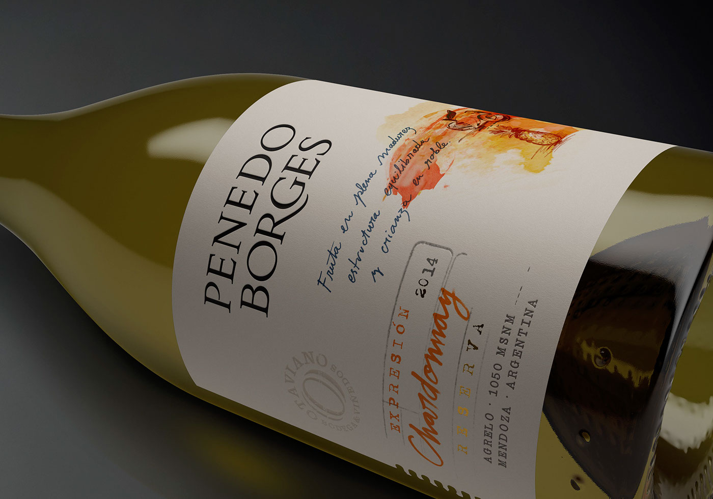wine label penedo borges expresion reserva Malbec mendoza otaviano bodega