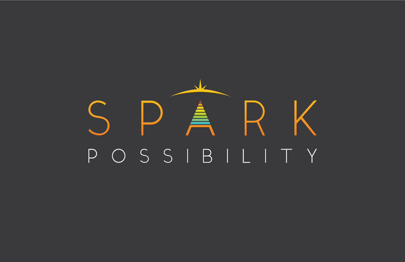 spark logo brand branding  minimal gradient possibility design