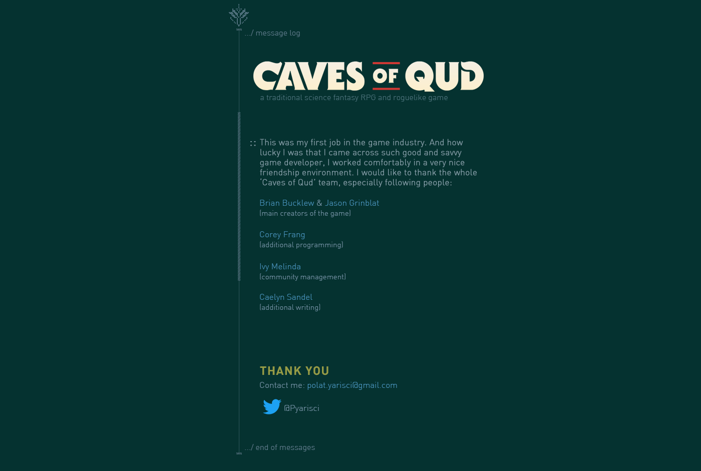 ui design UI/UX user interface video game Caves of Qud gamedev graphic design 