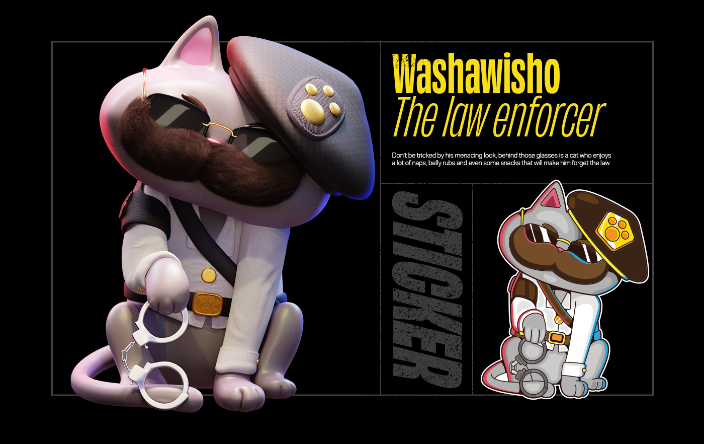 ILLUSTRATION  cats 3D blender sticker vector egypt Character design  Digital Art  toy