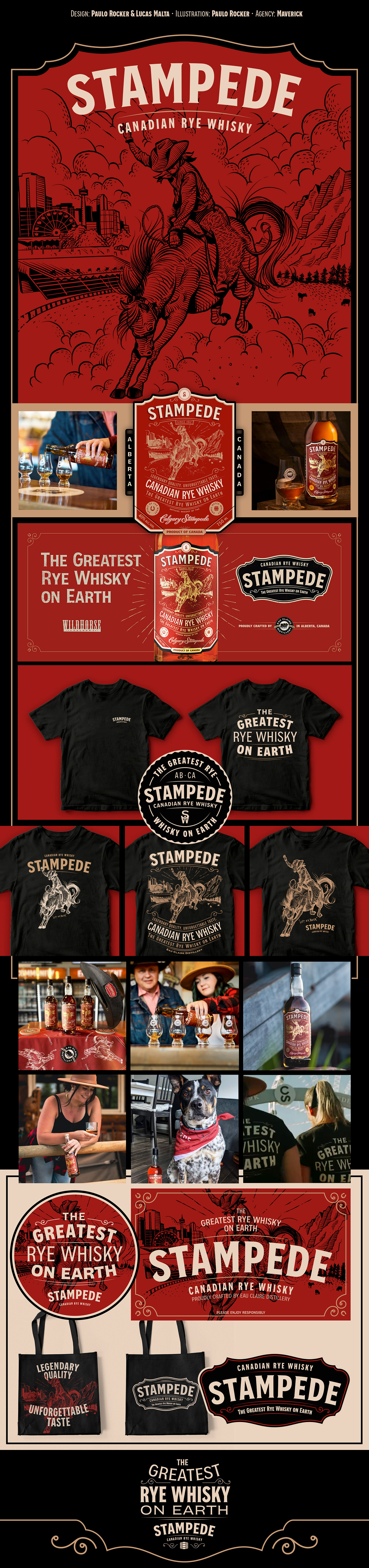 calgary design ILLUSTRATION  rodeo stampede traditional Whisky