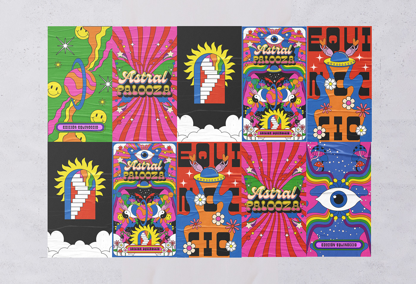 Astrology Digital Art  Events festivals groovy identity ilustracion psychedelic vector Web Design 