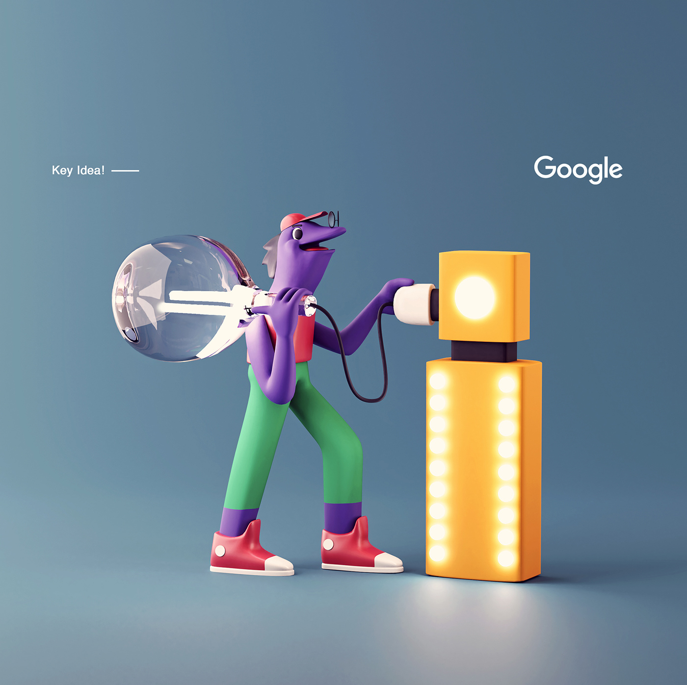 google sticker cinema4d Character design inspiration adobe ILLUSTRATION  creative octane