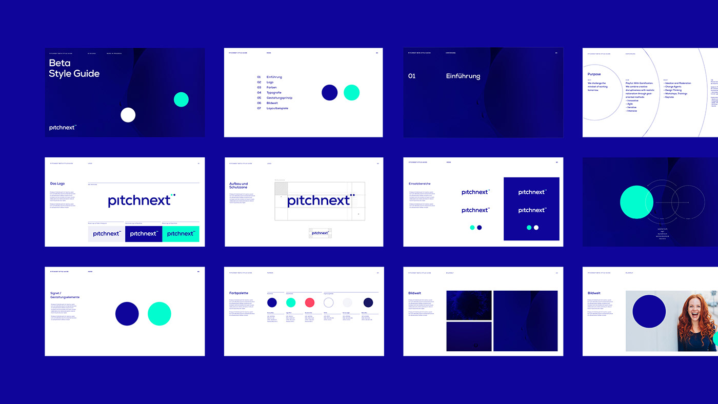 Agile blue branding  coaching Corporate Design dots innovation logo pitch visual identity