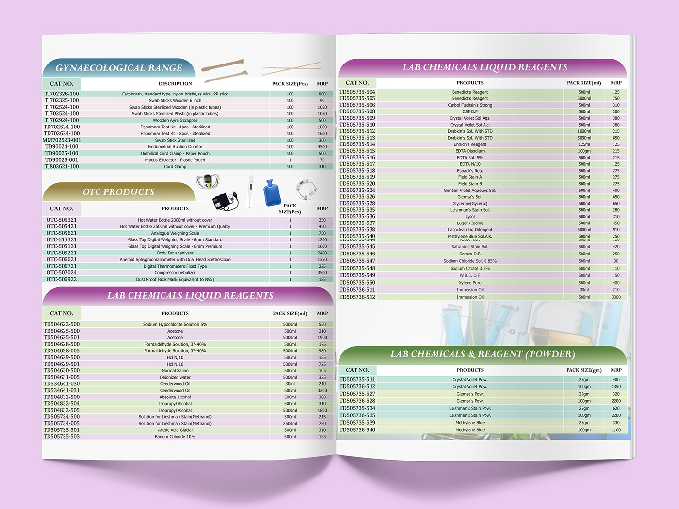 Catalogue design medical design Pharma design font page layout color combination
