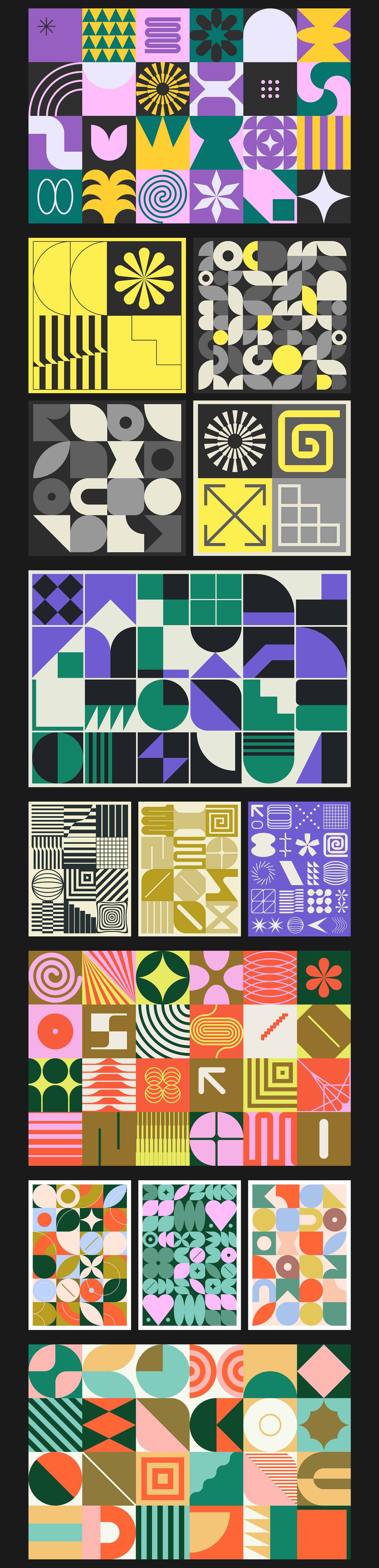 geometric bauhaus Minimalism Brutalism modernism shapes Poster Design symbols swiss design abstract