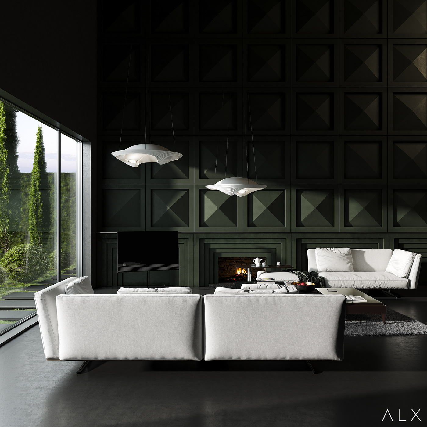 architecture design interiordesign minimal futuristic CoronaRender  CG luxury visualisation house