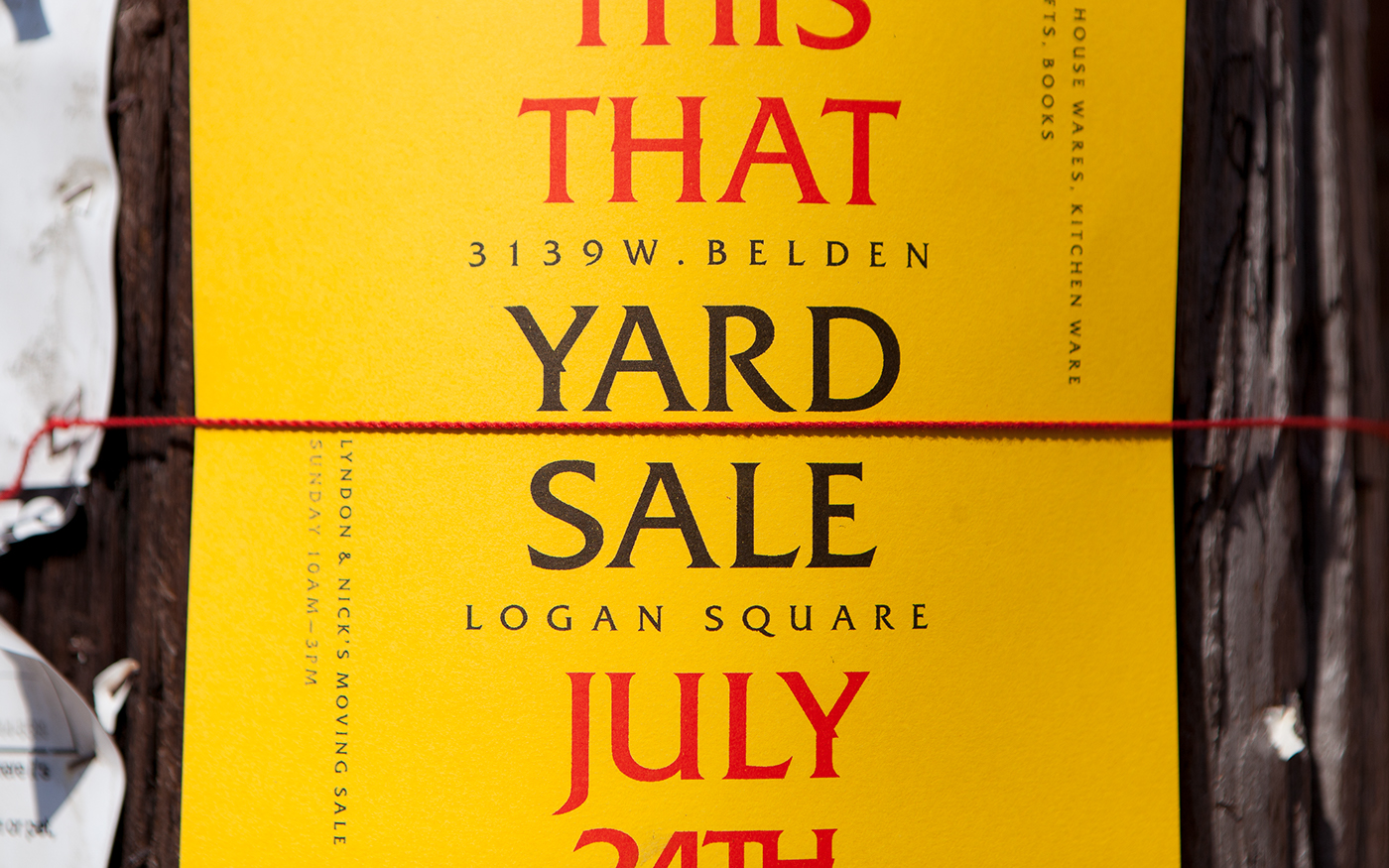 Adobe Portfolio Friz Quadrata yard sale poster system Street Art  Riso risograph customized type