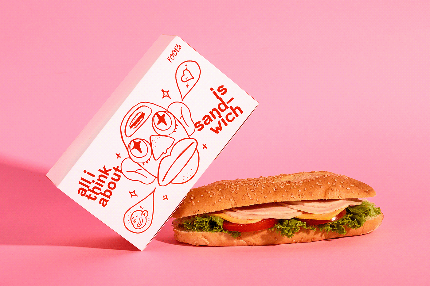 brand identity Branding Food Fast food Food  ILLUSTRATION  Packaging restaurant sandwich