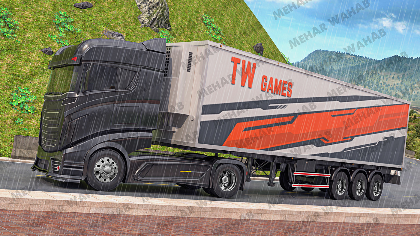 bus car oil parking simulator trailer Truck