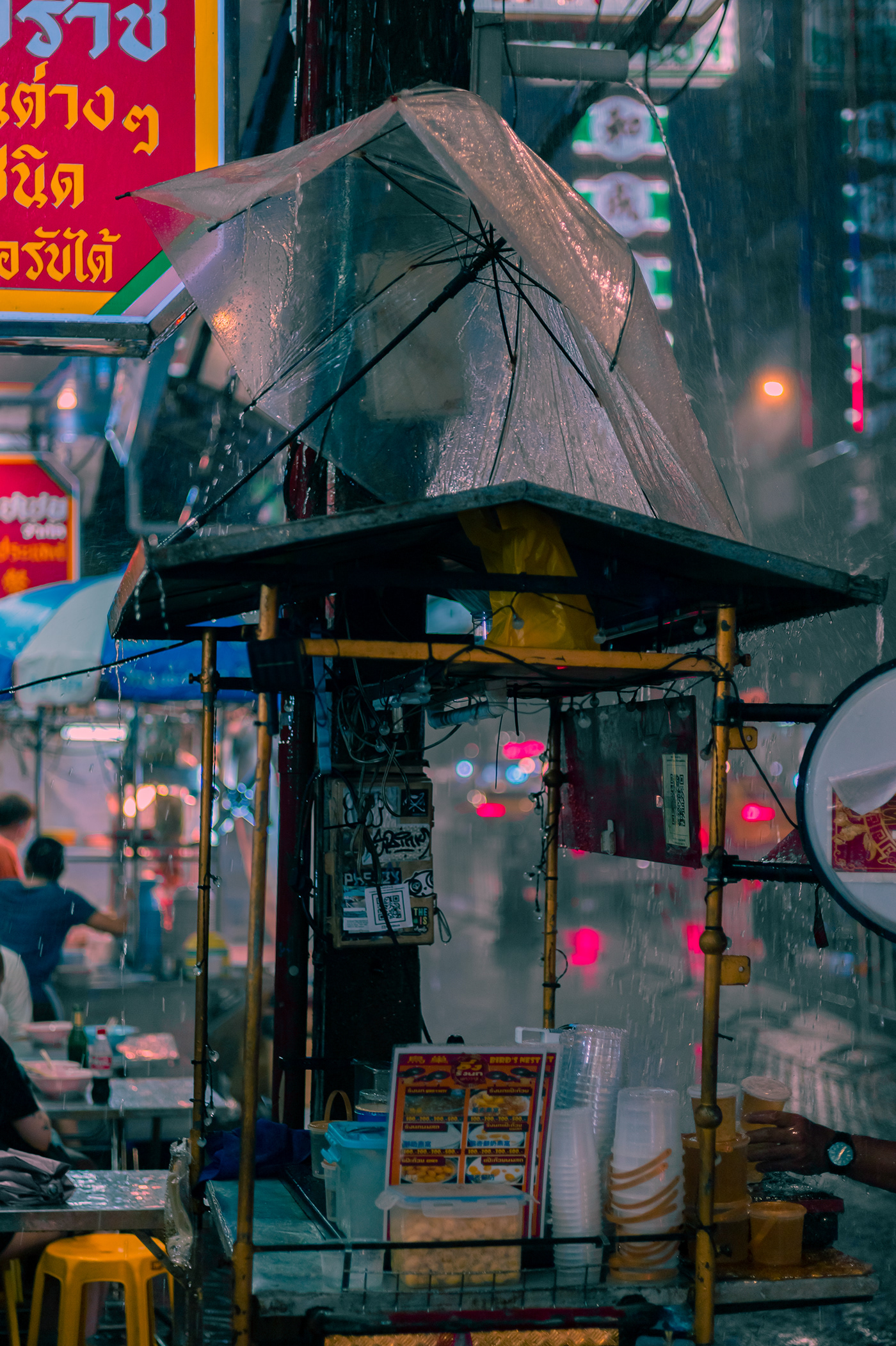 Bangkok Thailand street photography rain cityscape travel photography streetfood chinatown china night photography
