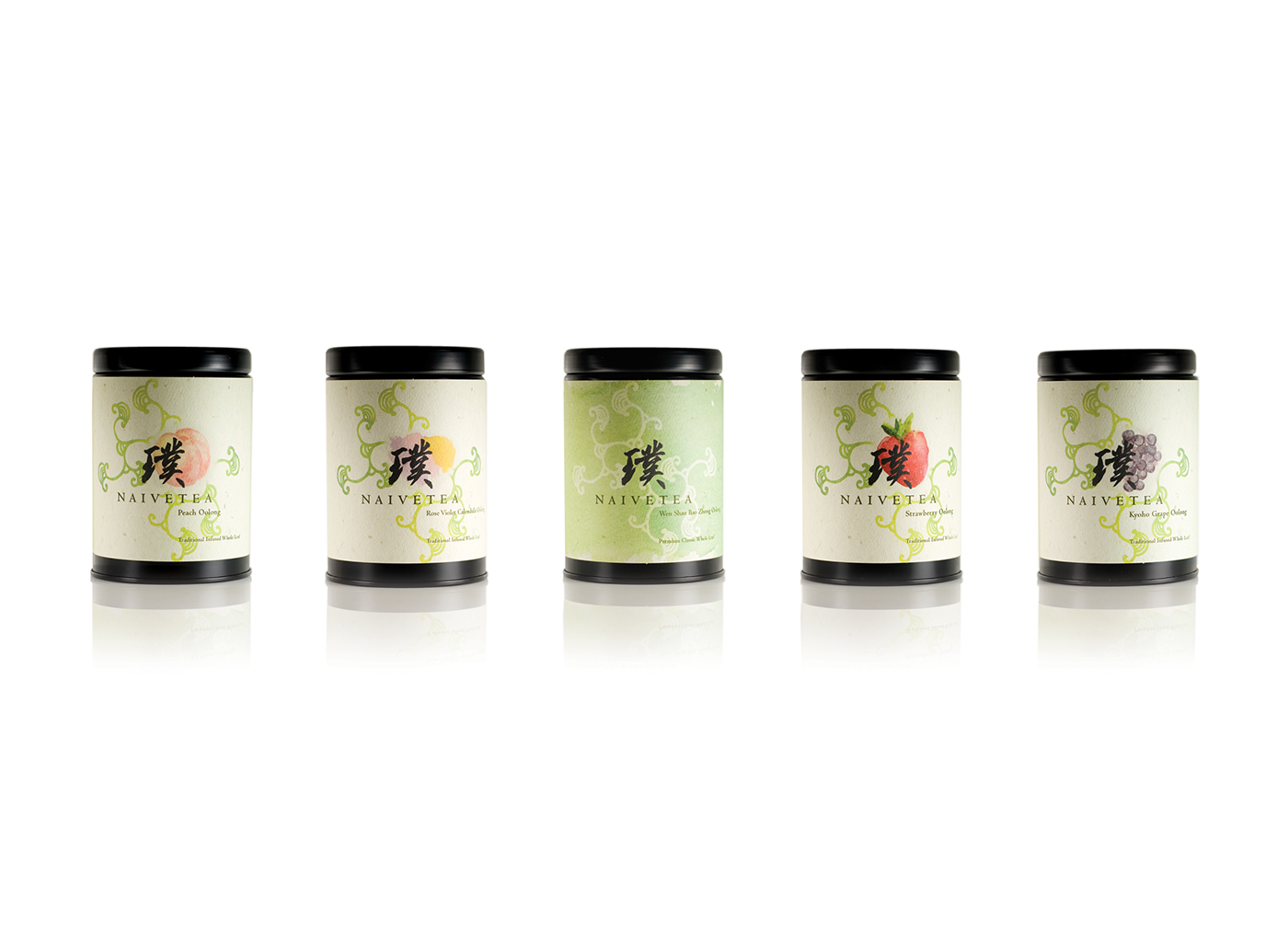 identity tea naivetea organic gift box design Quality branding  Packaging watercolor
