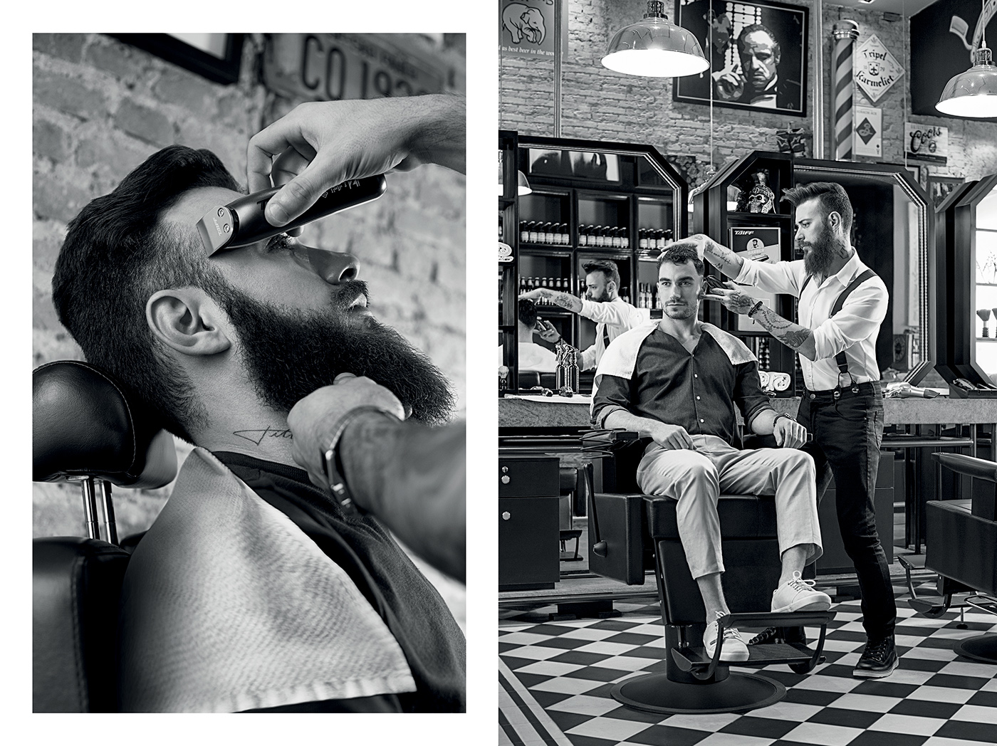 barber Style rustic man beauty barber shop old school beard