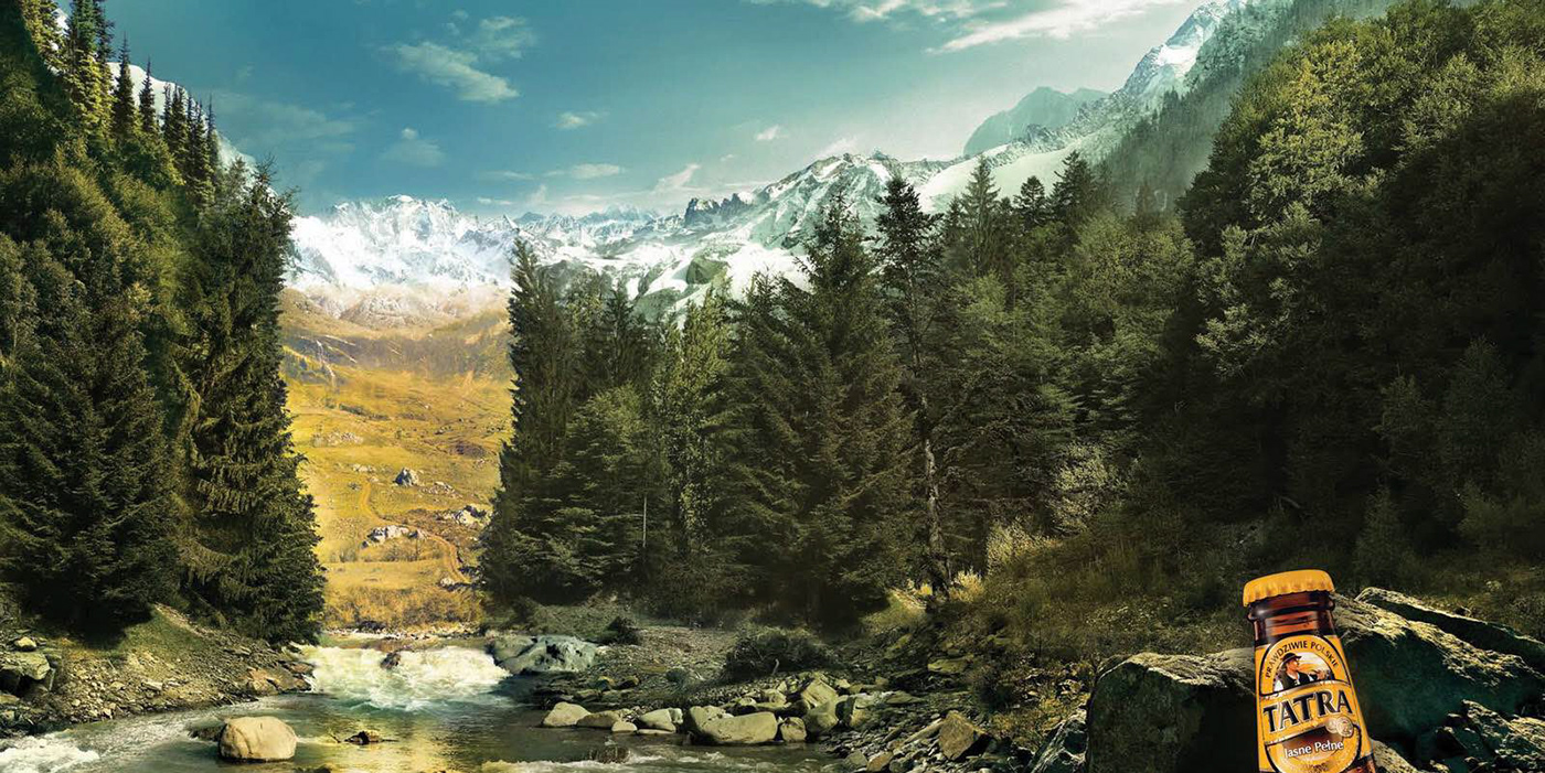 tatra beer Outdoor campaign print Advertising  Nature Photography 