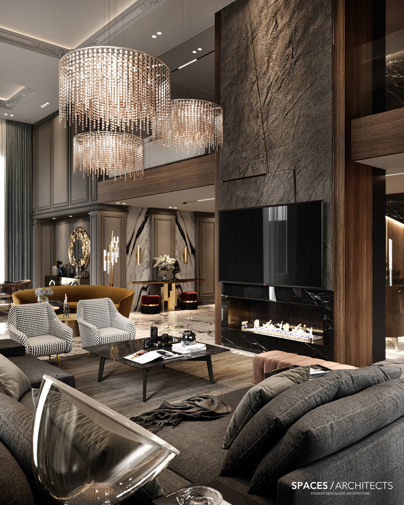 3dsmax architecture contemporary corona renderer dining Entrance interior design  living luxury visualisation