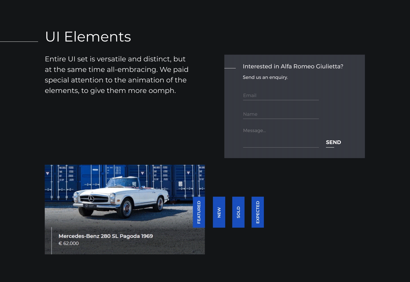 Web Design  branding  UI/UX Ecommerce shop automotive   Classic Cars video
