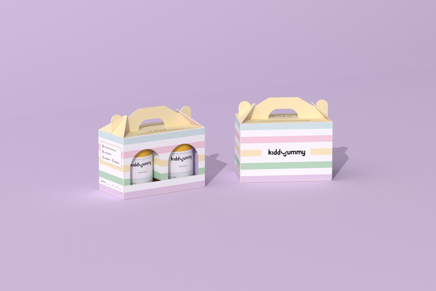 babyfood xolve brand identity kiddyummy Packaging Food  Logotype 3D Visualization motion design