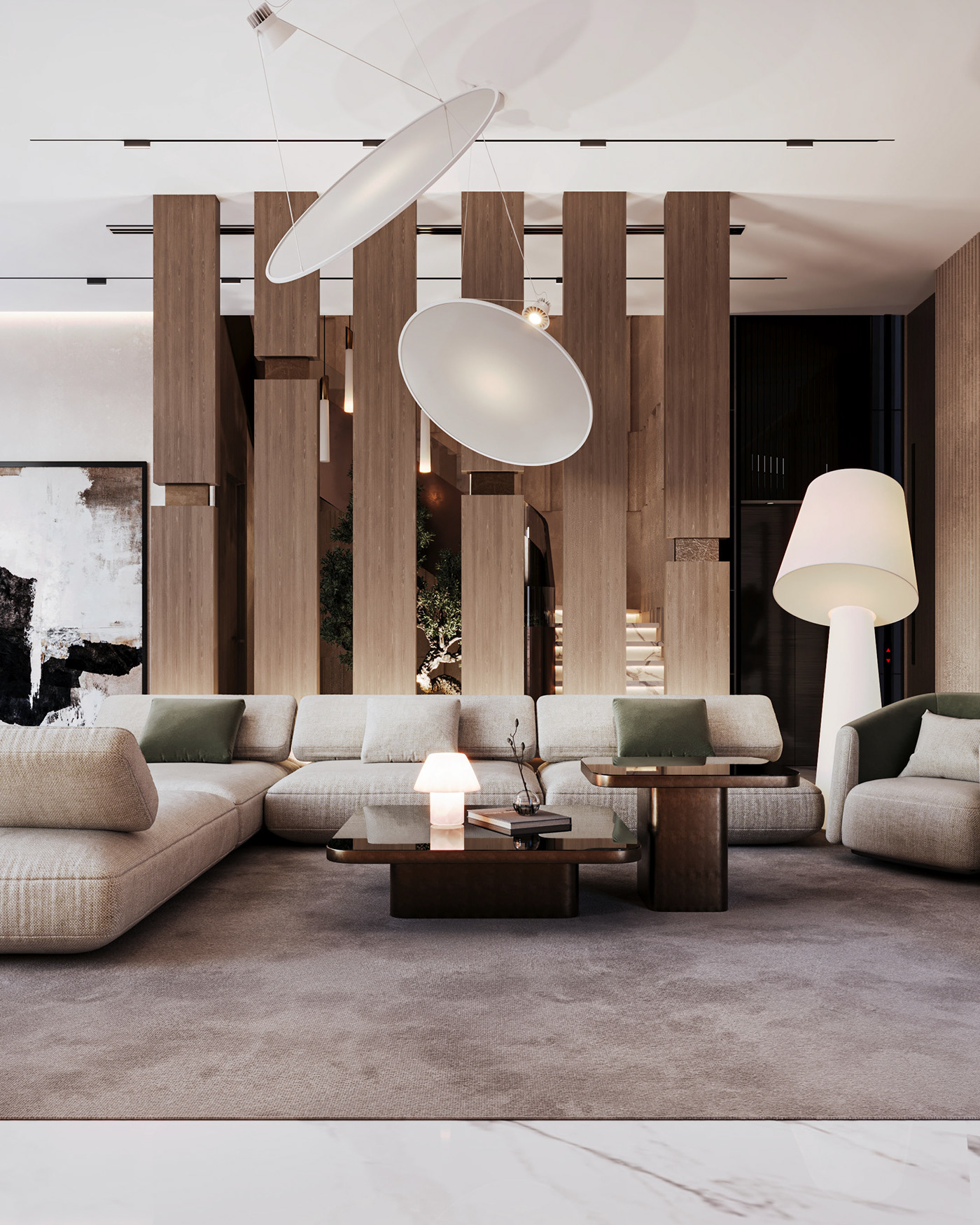 interior design  architecture visualization Render corona luxury minimal minimalist reception