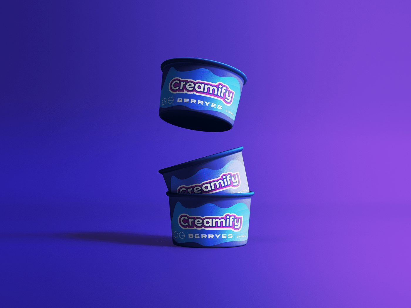 branding  ice cream Logotipo yogurth