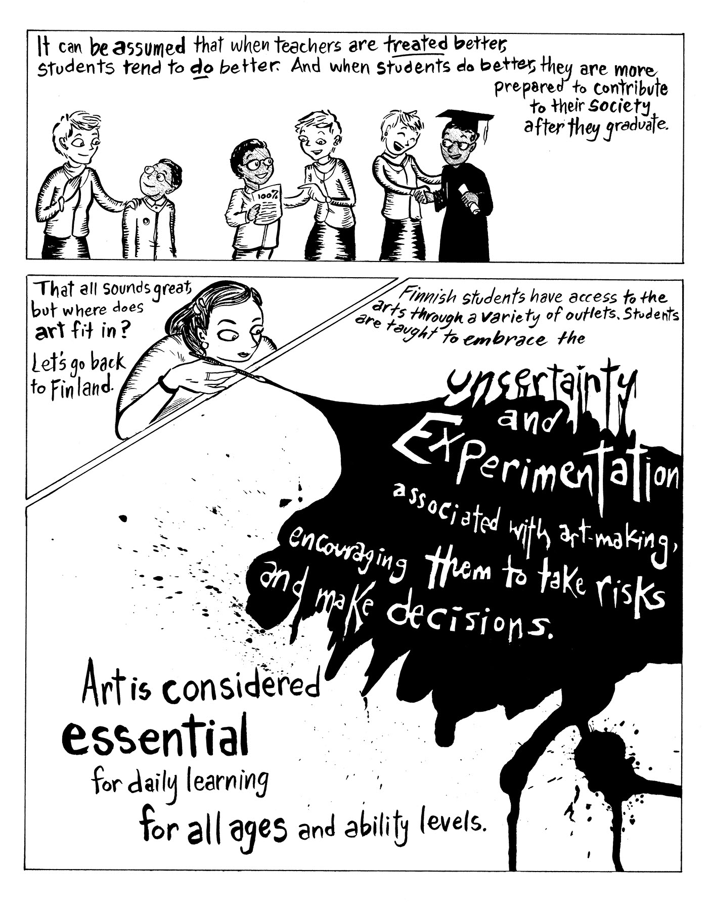 ILLUSTRATION  Graphic Novel art education pen and ink teaching