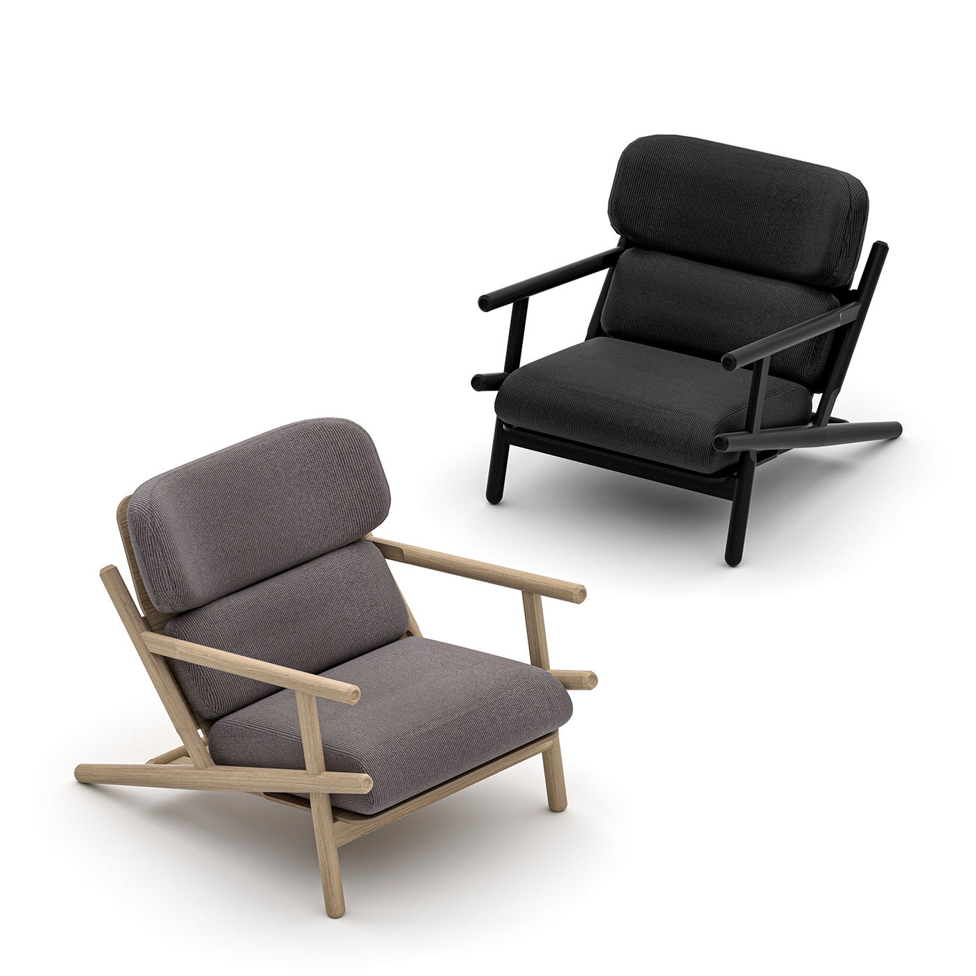 armchair CGI chair design furniture Interior lounge visualization wood