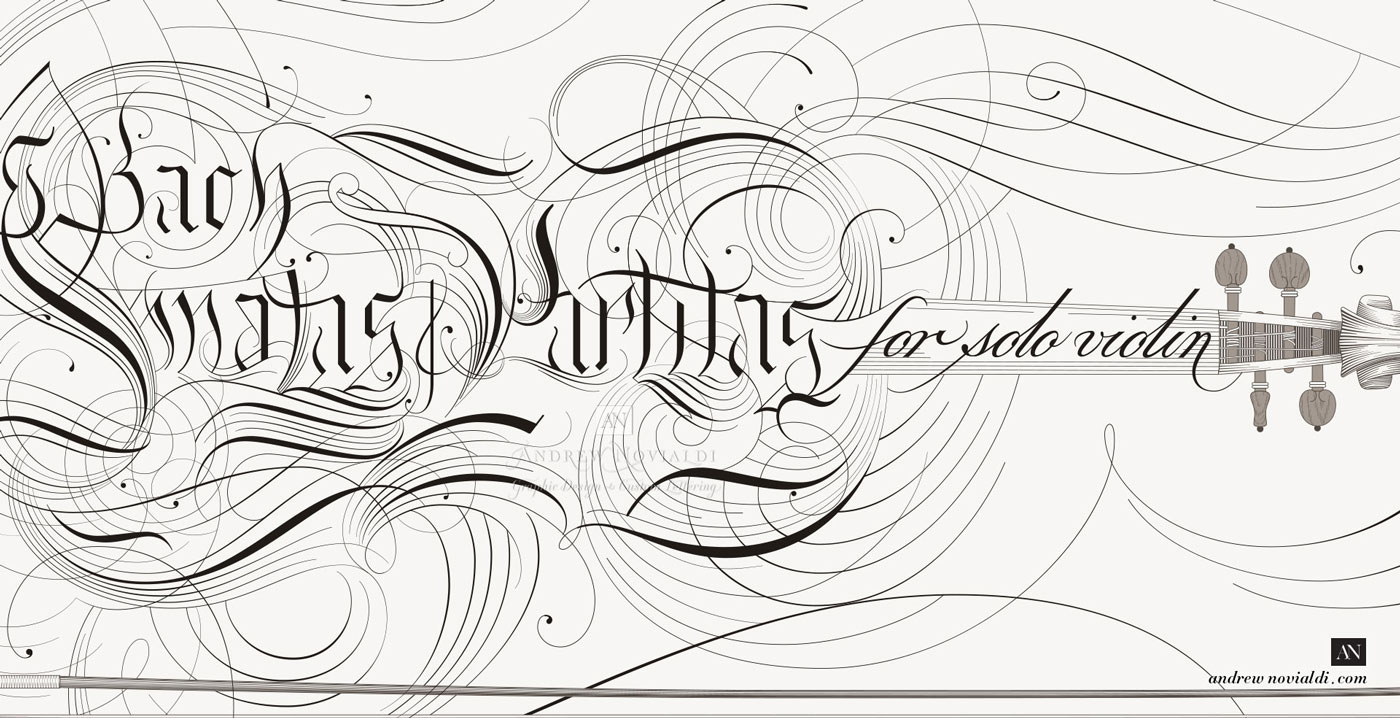 Calligraphy   flourishing Violin bach Ironworks james ehnes Harmony baroque cartouche elegant