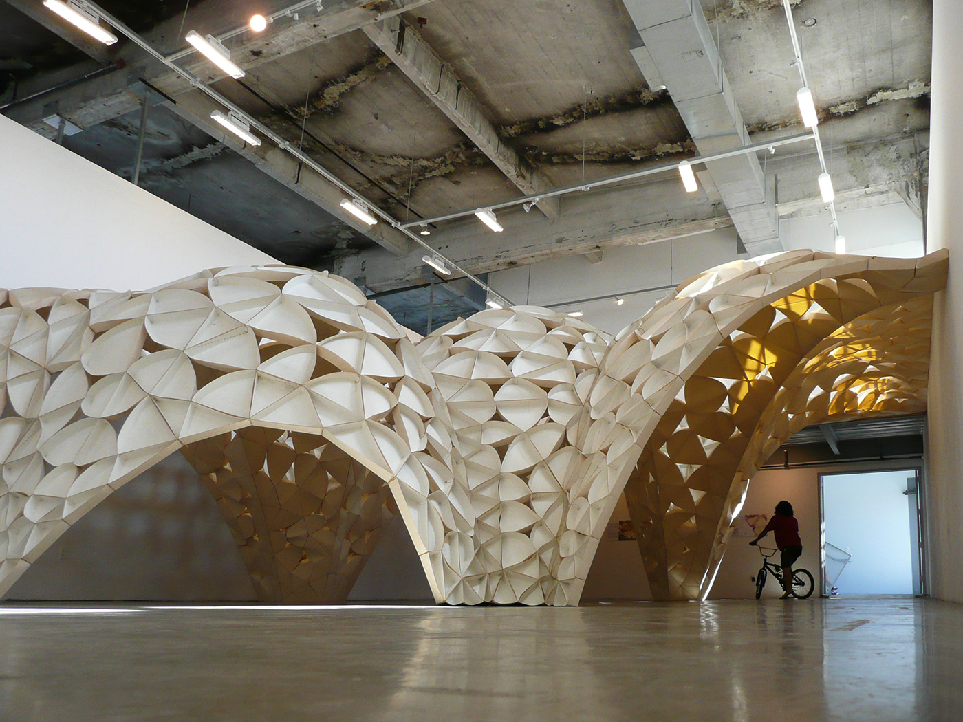 IwamotoScott architecture Los Angeles sciarc digital fabrication vaults Voussoirs Wood Structure installation