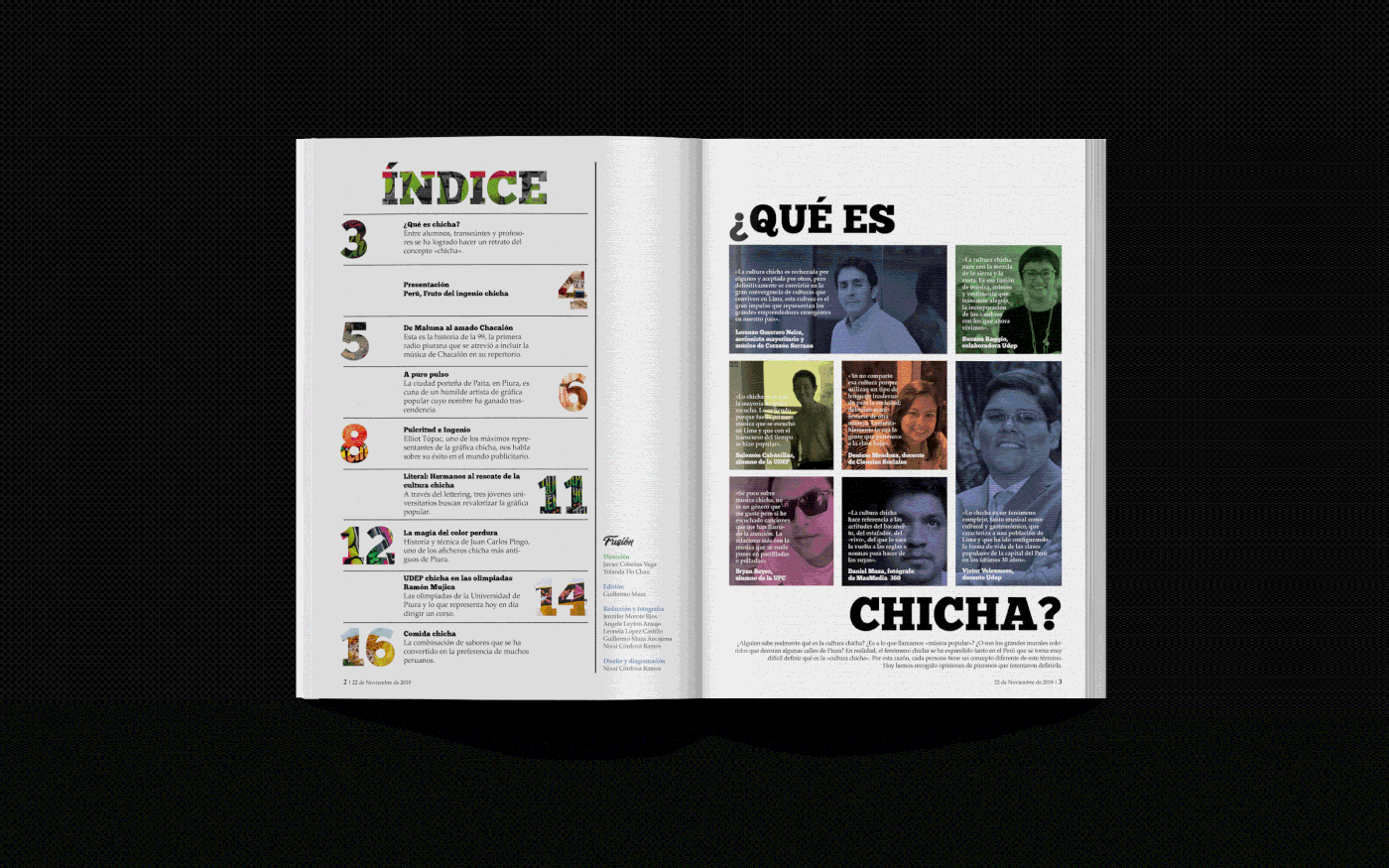 diagramación Diseño editorial editorial maquetación peru redacción revista cultura chicha magazine layout magazine