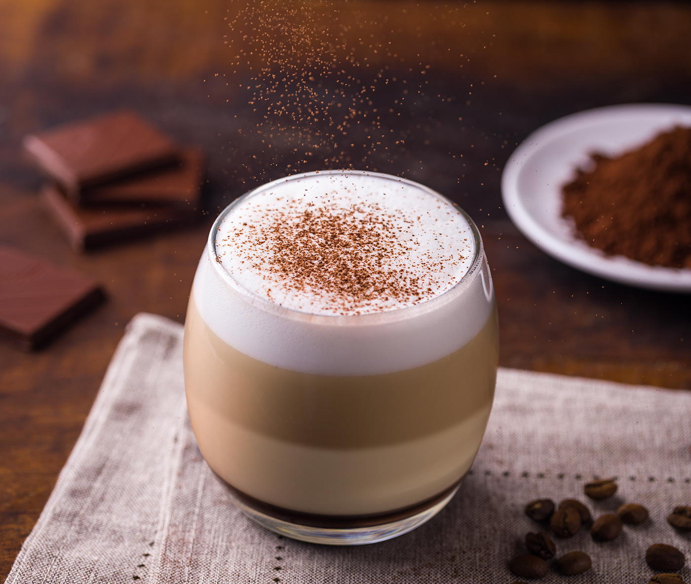 chocolate cafe Lindt food photography Beverage photography espresso latte Lindor haselnusscreme Coffee