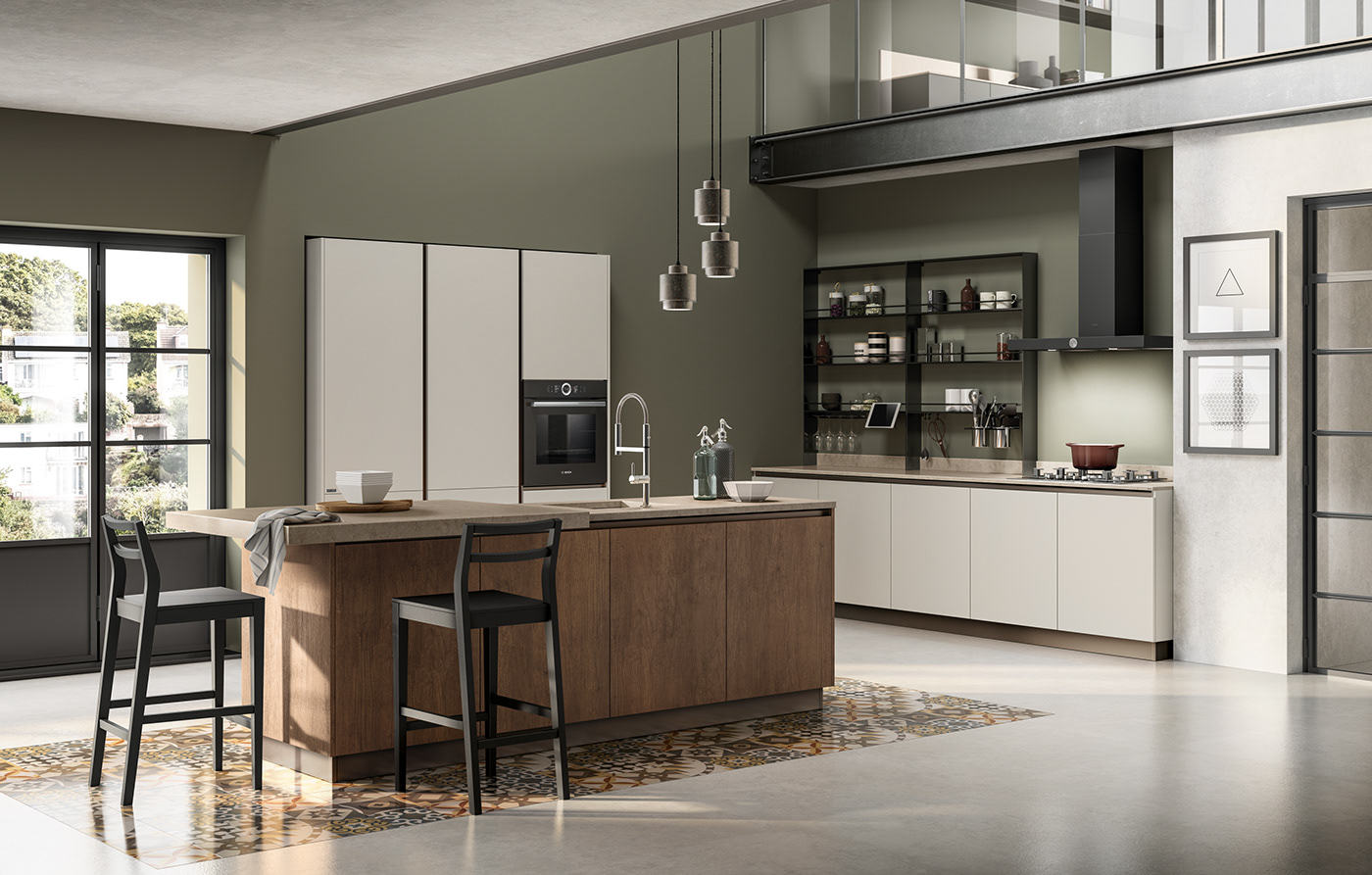 design kitchen inspiration 2020 new 2020 Behance Interior rendering Render maverickrender industrial