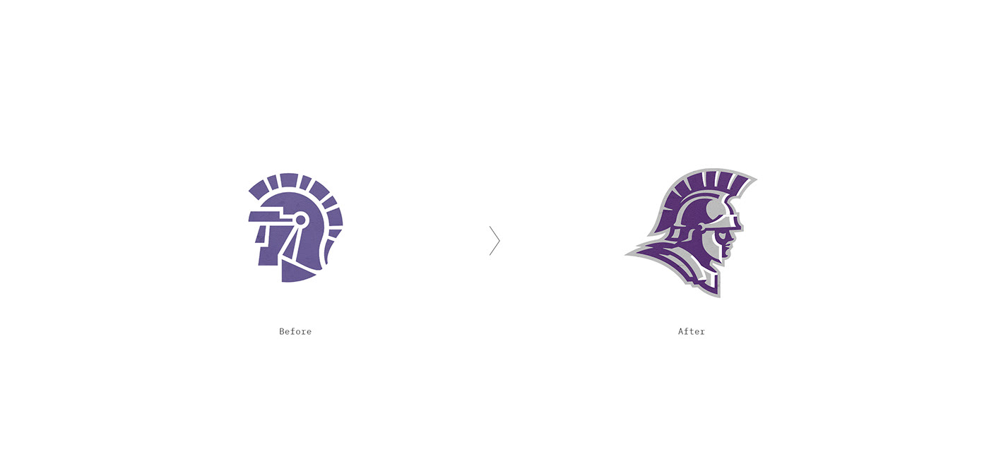 athletics Rebrand logo type design Mascot Sports logo brand identity trojan Spartan Sports Branding