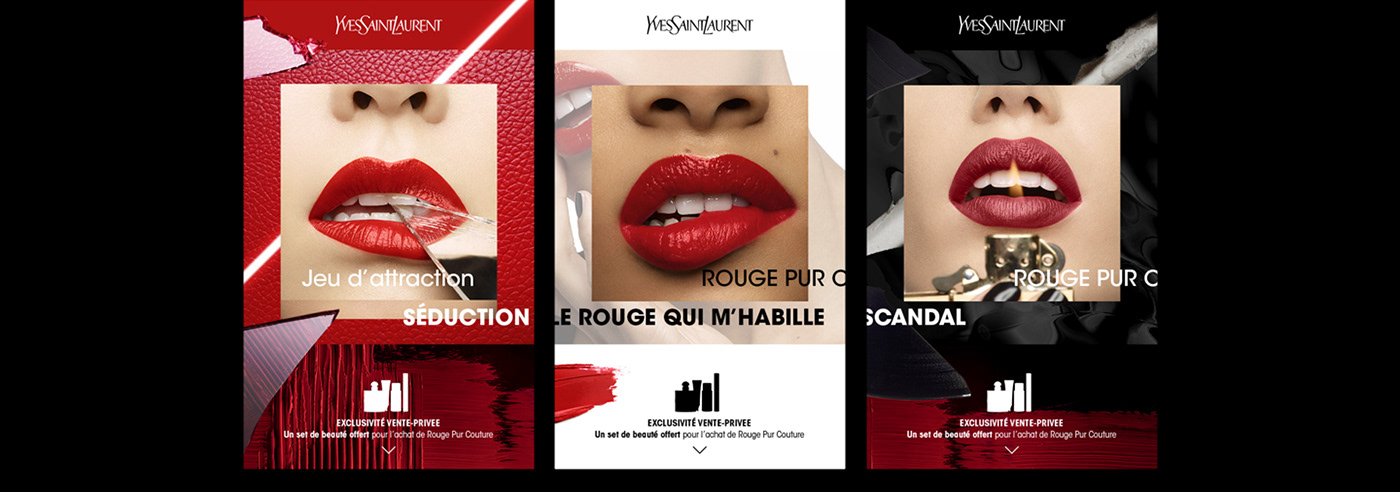 beauty Cosmetic lipstick Experience ui design UX design yves saint laurent