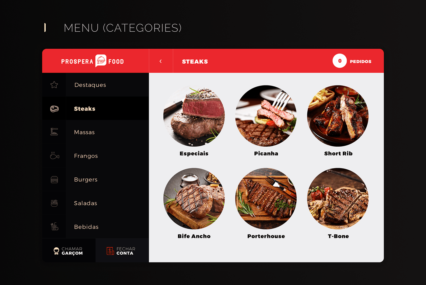 app app design bar dinner Food  lunch menu menu pub restaurant tablet