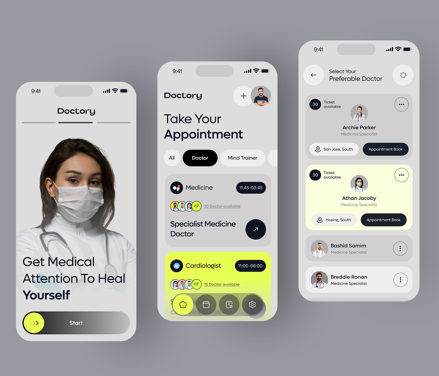 This is the concept of the Medical service - Mobile App