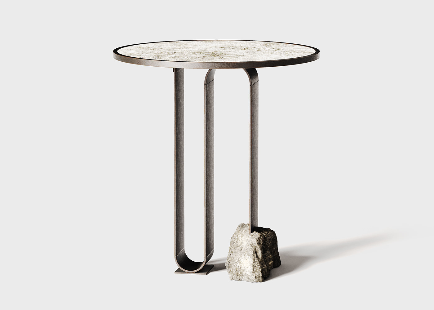 concept detail furniture furniture design  industrial design  metal natural product design  stone table