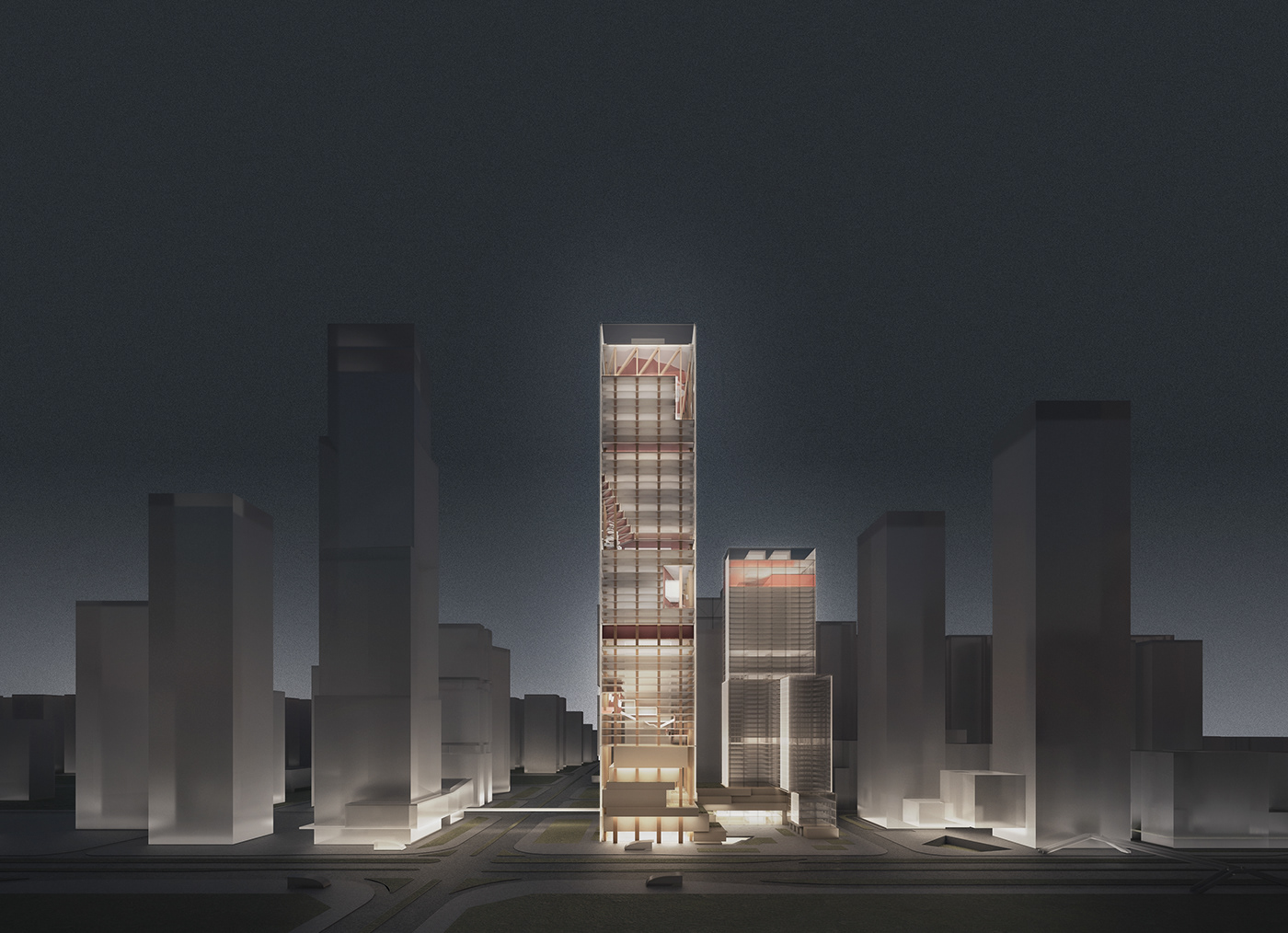 architecture china Competition concept green architecture HIgh-Rise Office Shenzhen tower wood