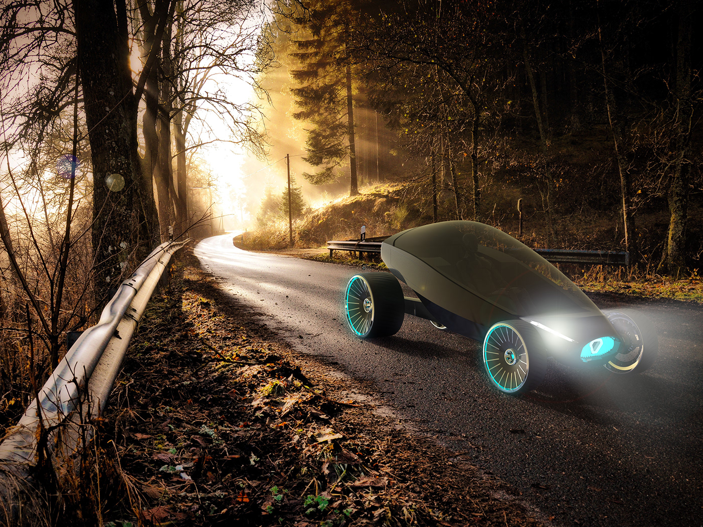 car city rendering concept automotive   elegance sport Driving dark colorful