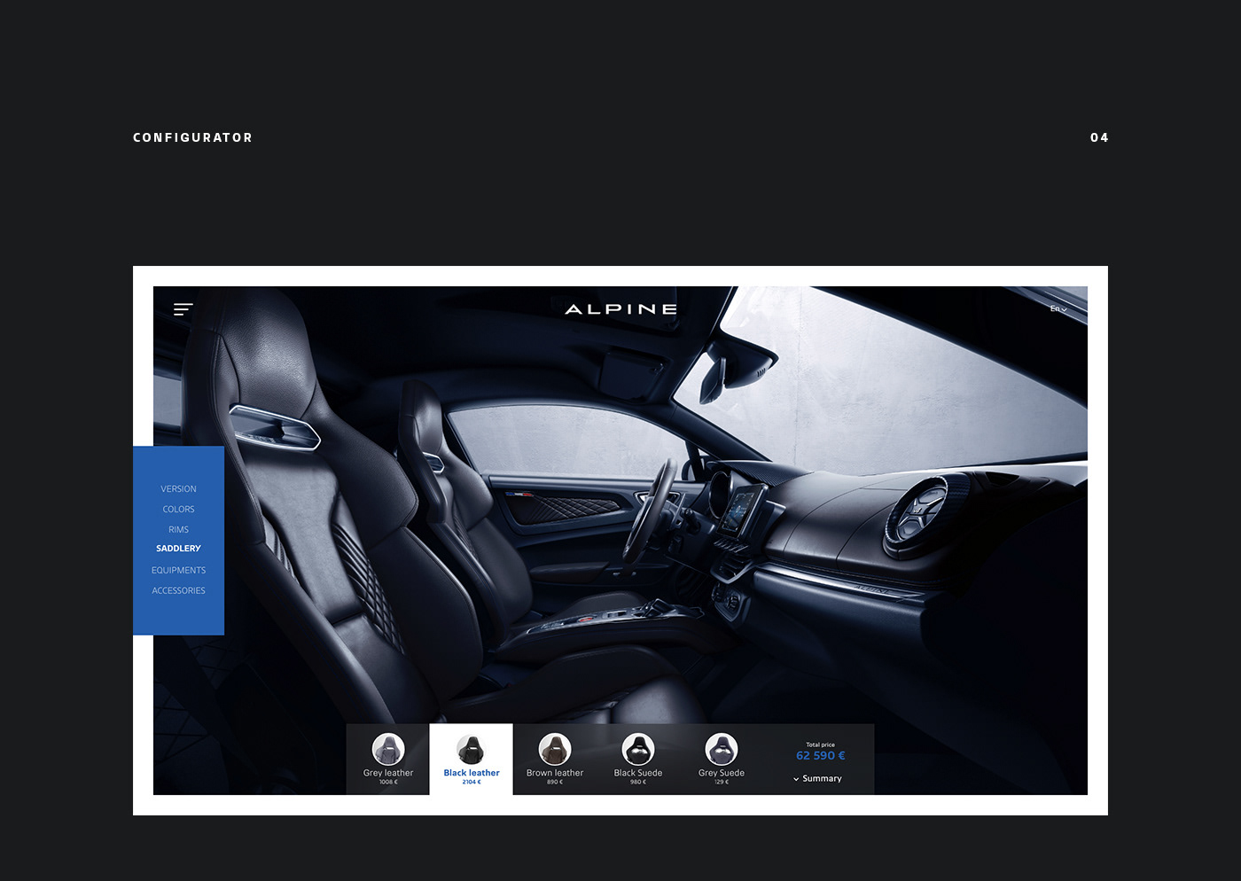 ux UI motion branding  car luxury automotive   French sport premium