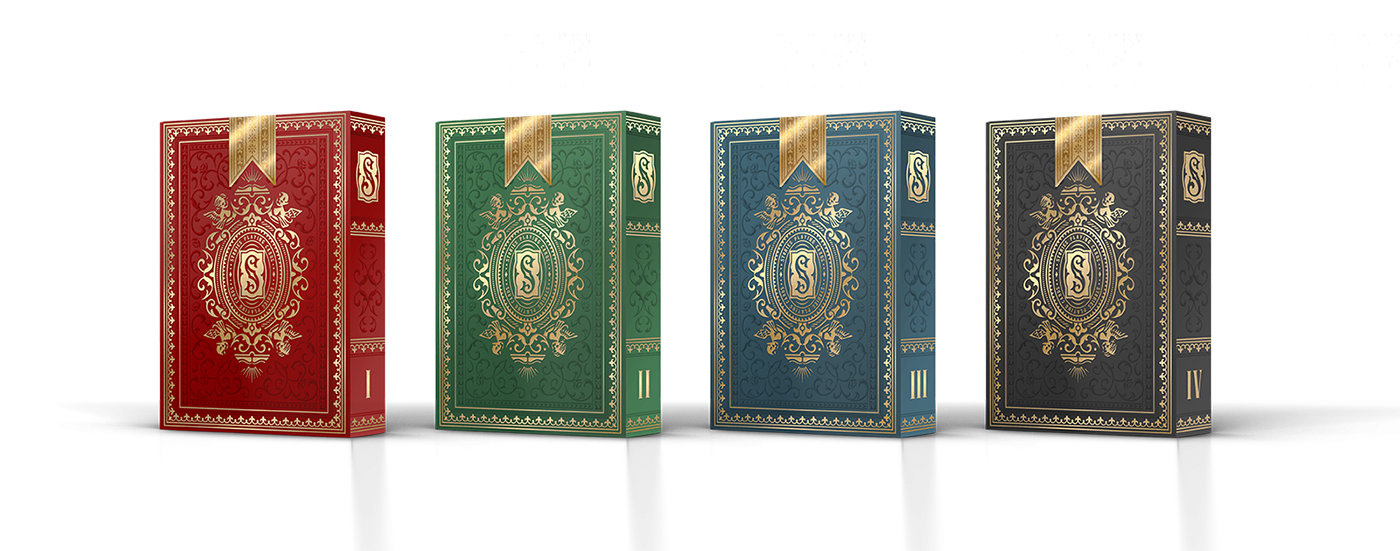 Playing Cards cards Packaging ILLUSTRATION  book vintage king Games story