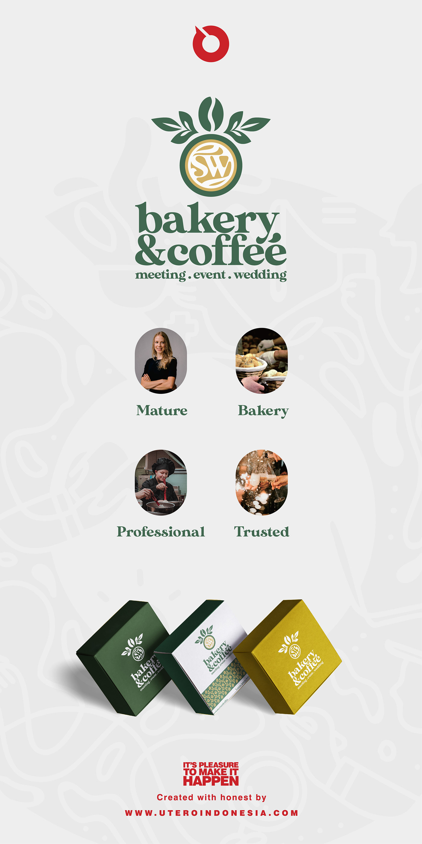 bakery brand identity branding  Coffee concept idea logo Project story utero