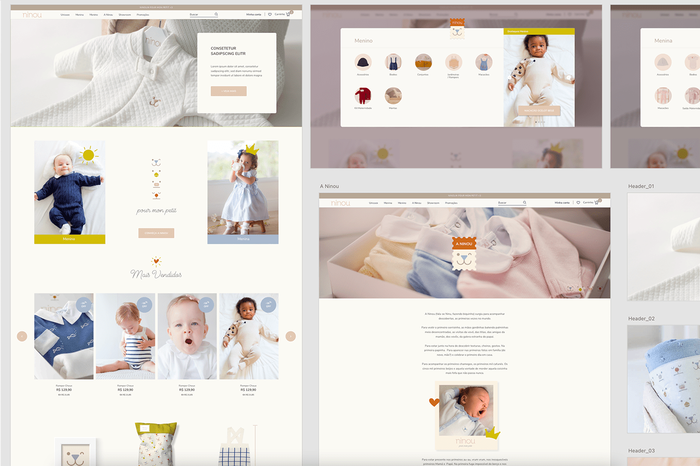 branding  babybrand clothesbaby logo Packaging brand identity pattern baby Ecommerce